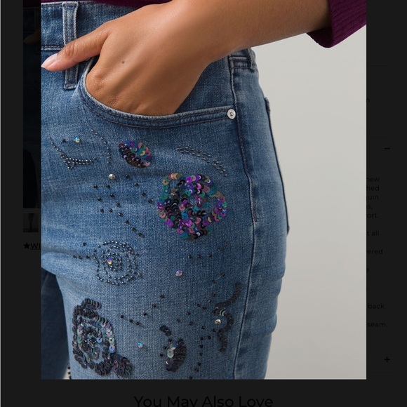 Chicos embellished sequin girlfriend jeans - Picture 2 of 10